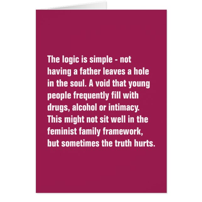 La lógica es simple - no teniendo un padre… (Frente)