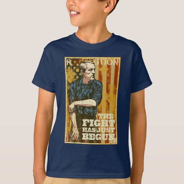 La lucha de Ron Paul acaba de comenzar la camiseta (Anverso)