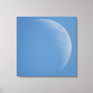 La luna del día, impresión de arte en lienzo de fo