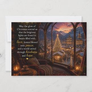 La luz de la tarjeta de Navidad