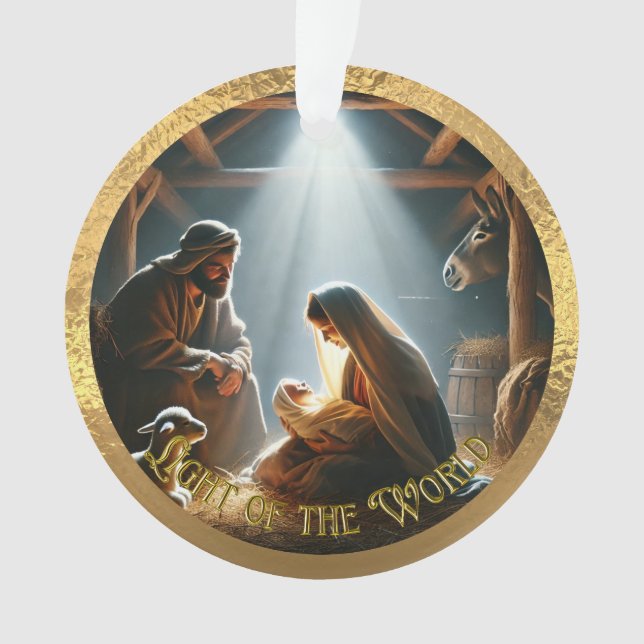 La luz del ornamento acrílico mundial (Anverso)