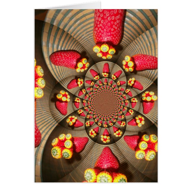 La luz roja colorida: Arte de fresa Kaleidoscope (Frente)