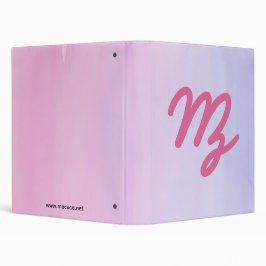 La Macuca Logo Pink Purple Ombre Binder