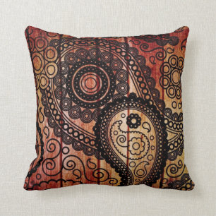 la madera de Paisley artesona la almohada
