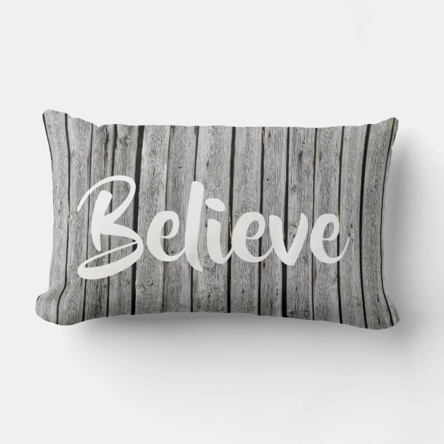 La madera rústica del tablón cree la almohada (Anverso)