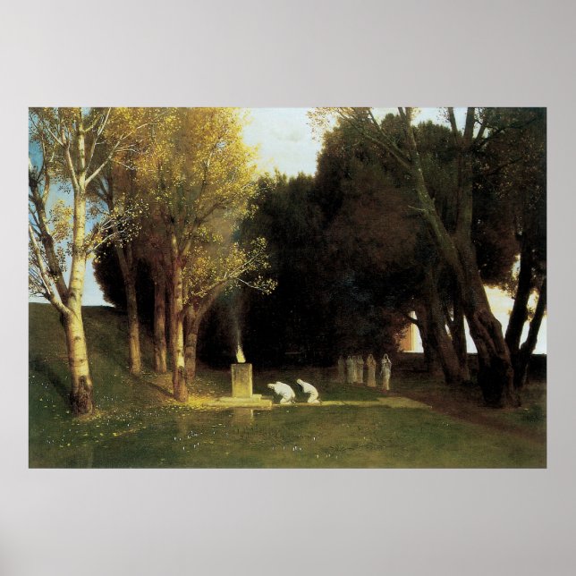 La madera sagrada de Arnold Bocklin, arte vintage (Frente)