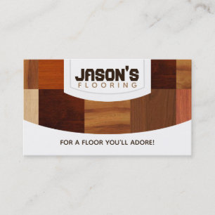 La madera suela tarjetas de visita
