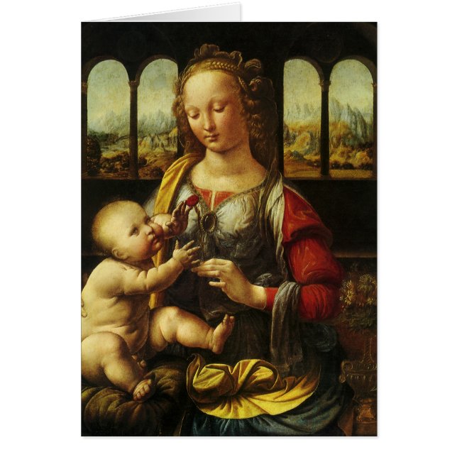 La Madonna del clavel de Leonardo da Vinci (Frente)