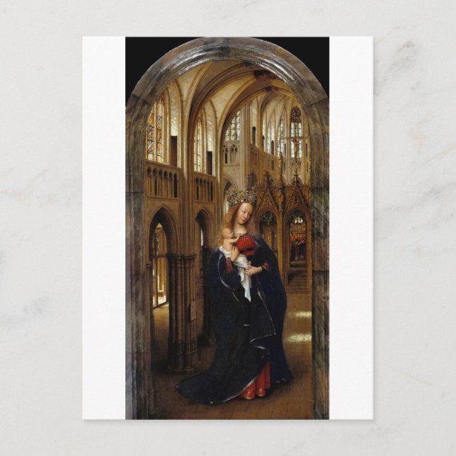 La Madonna en la Iglesia de Jan Van Eyck Tarjeta P (Anverso)