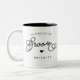 La madre de la taza del novio personaliza su fecha
