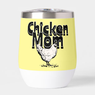 La madre del pollo blanco y negro personalizada