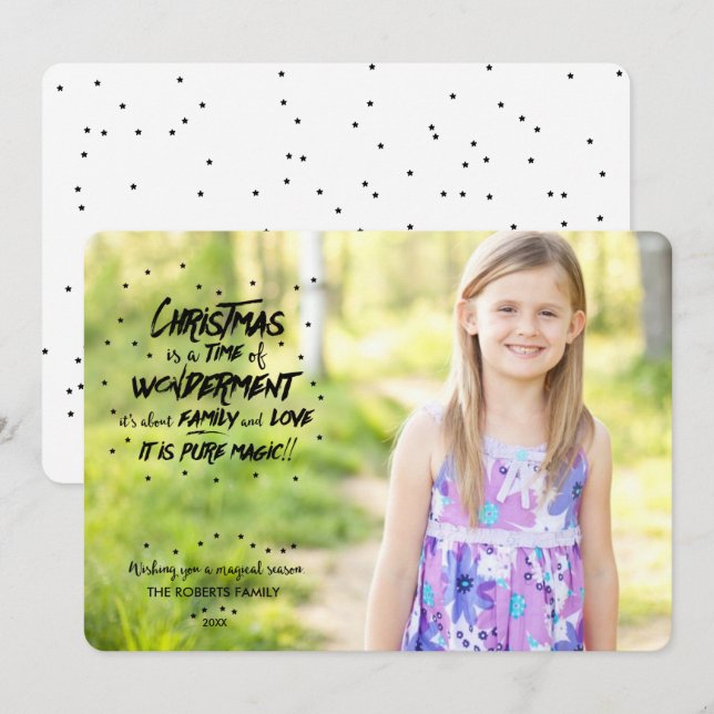 La magia de la tarjeta de vacaciones de fotos de l (Anverso / Reverso)