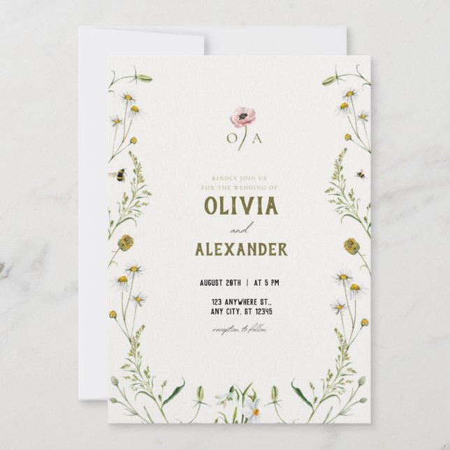 La magia del boda de las invitaciones largas (Anverso)