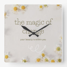 la magia del cambio, reloj de pared