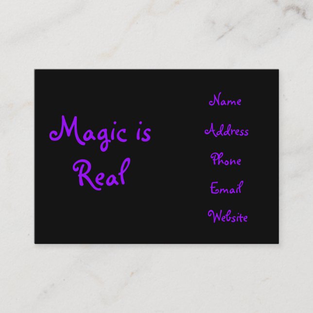 La magia es tarjetas del Real-negocio (Anverso)