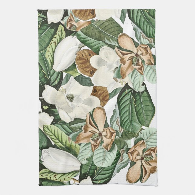 La magnolia blanca del oro florece la toalla de (Vertical)