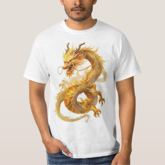 La majestuosa camiseta de dragón china, audaz y el
