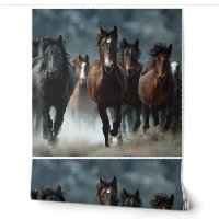 La majestuosa decoración de la pared de caballos