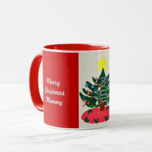 La mamá de las Felices Navidad adornó la taza del