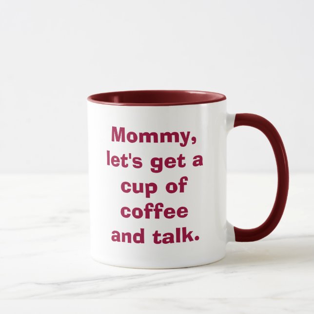 La mamá, nos dejó consigue una taza de café y (Derecha)