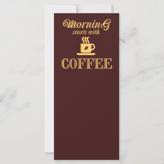 La mañana comienza con el café (Anverso)