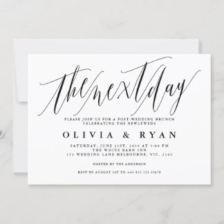 La mañana después de la invitación al brunch post-