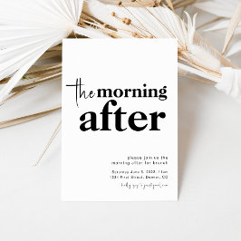La mañana después de la invitación del brunch Boda