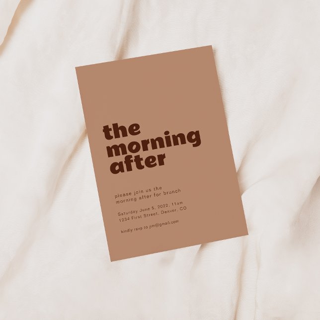 La mañana después de la invitación del brunch Boda (Subido por el creador)