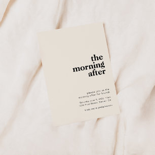 La mañana después de la invitación del brunch Boda