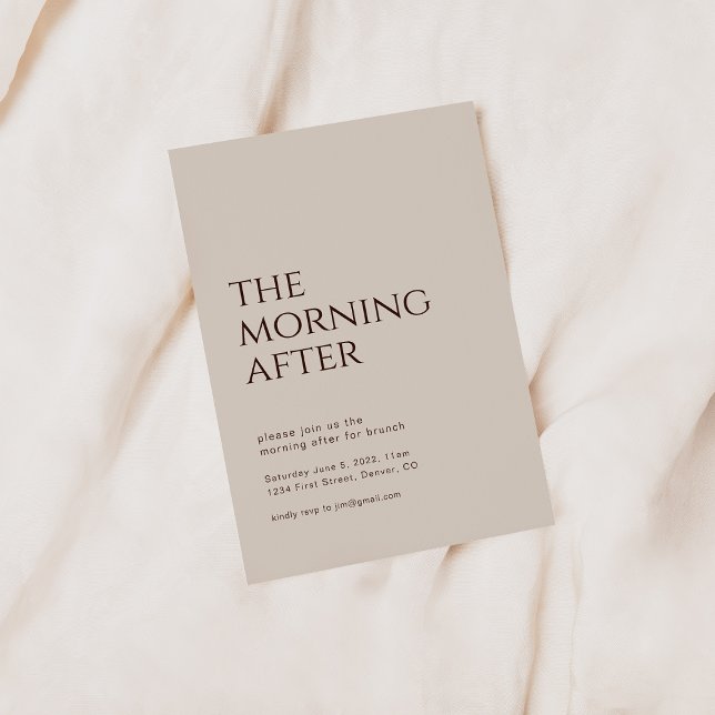 La mañana después de la invitación del brunch Boda (Subido por el creador)