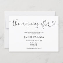 La mañana después de la invitación del brunch Boda