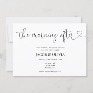 La mañana después de la invitación del brunch Boda