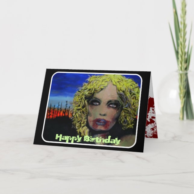 La "mañana ha roto" la tarjeta de cumpleaños (Anverso)