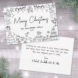 La Mano dibujada para la fantástica navidad del fe