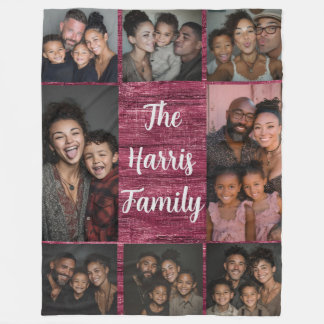 La manta de la Collage de fotos de la familia Borg