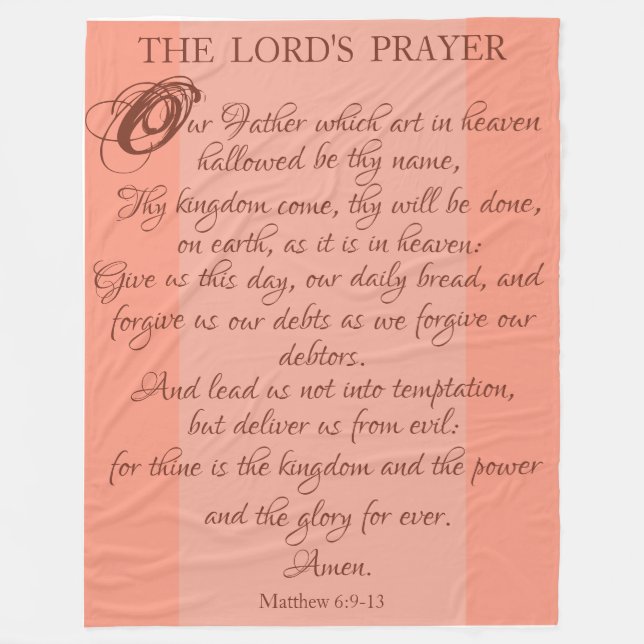 La manta de la flamante oración del Señor (Anverso)
