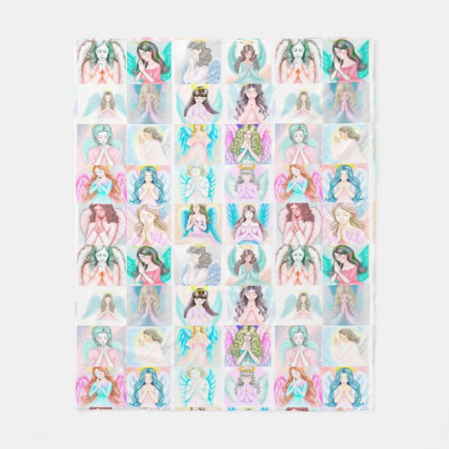 La manta de la fleta del ángel de la oración (Anverso)