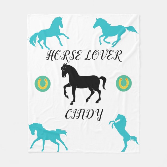 La manta de lomo de caballo Lover con nombre perso (Anverso)