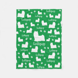 La manta de perro personalizada de Yorkie Yorkshir