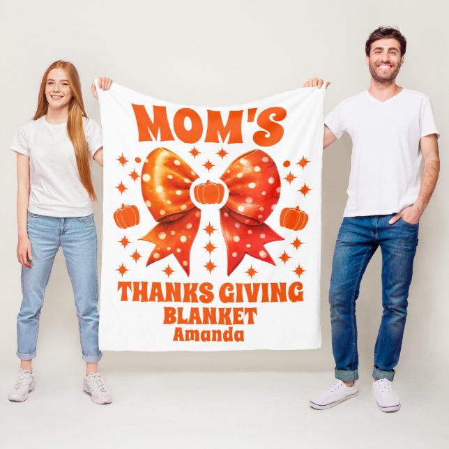 La manta personalizada de Acción de Gracias de mam (In situ)