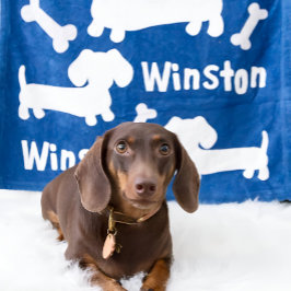 La manta personalizada del perro Dachshund Wiener 