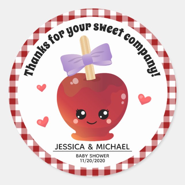 La Manzana De Nuestro Pegatina Redondo Clásico Ocu (Anverso)