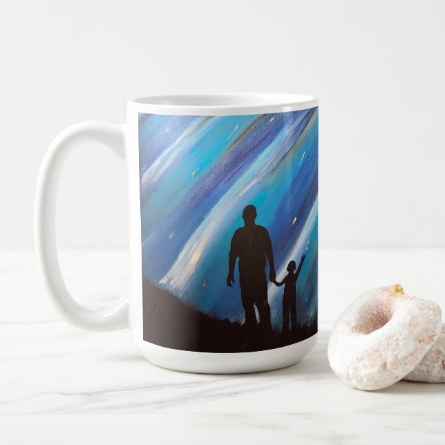 La maravilla de la taza grande de la paternidad (Con donut)