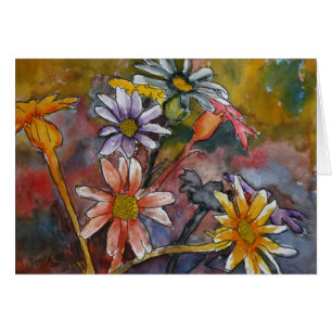 la margarita abstracta florece arte de la pintura