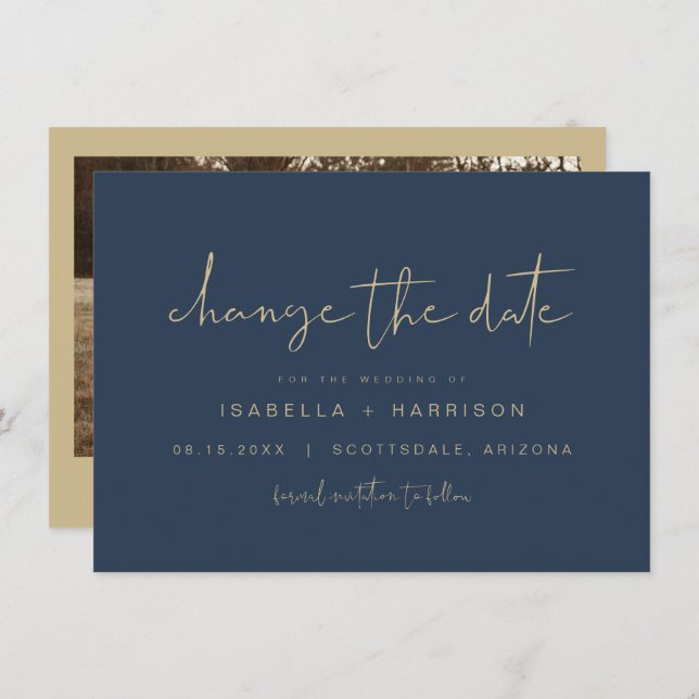 La marina CAITLIN y el oro cambian la invitación a (Anverso / Reverso)