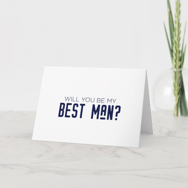 La Marina Serás Mi Mejor Tarjeta De Boda De Hombre (Anverso)