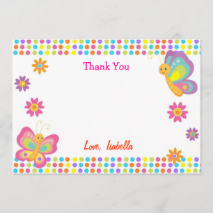 La mariposa le agradece las tarjetas