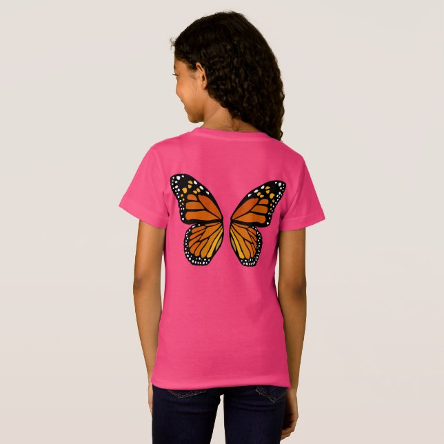La mariposa se va volando la camiseta linda de la (Reverso completo)