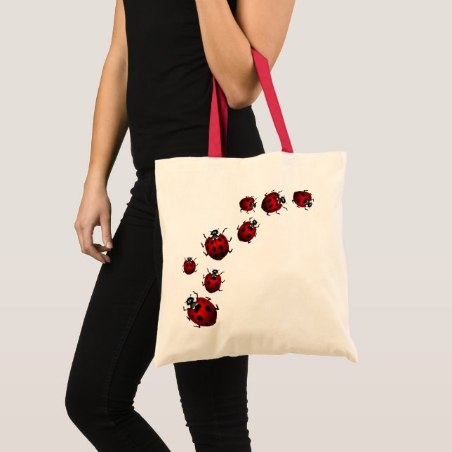 La mariquita empaqueta las bolsas de asas lindas (Anverso (producto))
