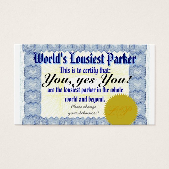 La más alta Parker del mundo (Frente)